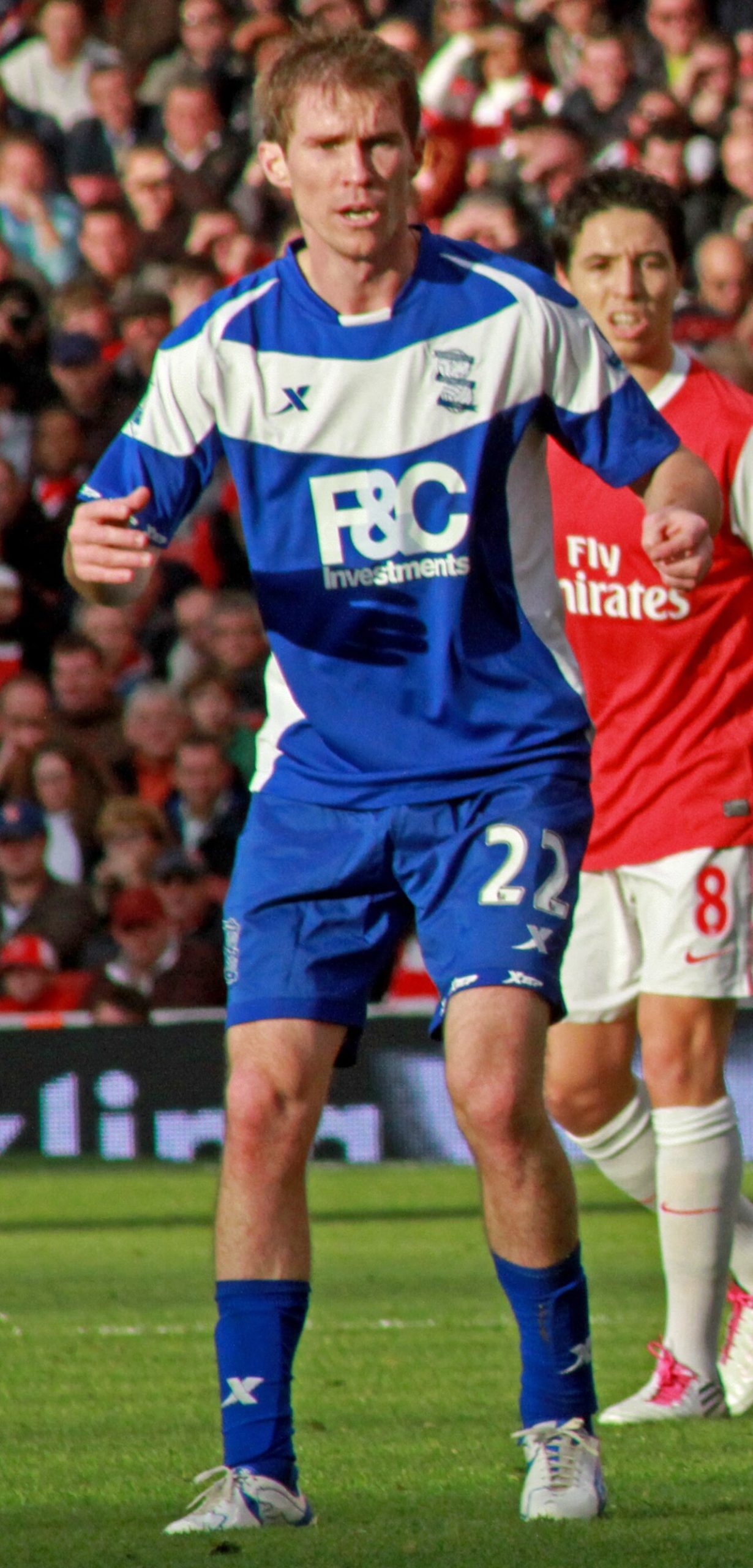 Alexander Hleb playing for Arsenal against Birmingham City